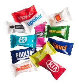 Yeppos enkeltpakket reklameslik med logo på papir (pris pr. kg)