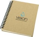 A6 spiral notesbog af genbrugsmaterialer med logo