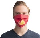 Sublimations mundbind med logo og elastikker