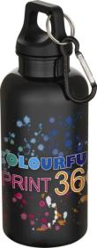 Oregon mat vandflaske med logo tryk 400 ml recycled plast med karabinhage