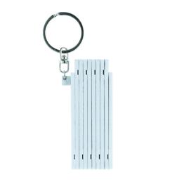 Nøglering med mini tommestok med logo tryk