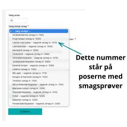 Bolsjer pakke med gratis smagsprøver
