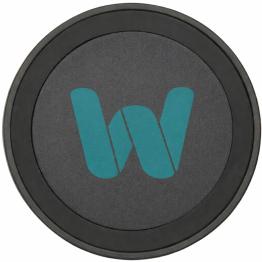 15W trådløs oplader med logo tryk, recycled plast